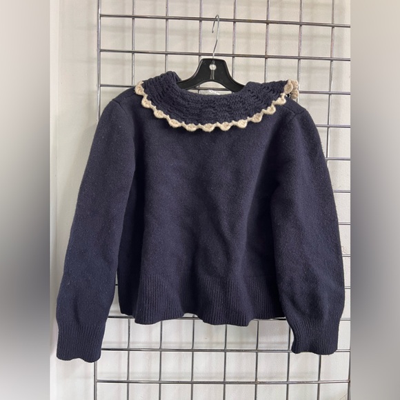 Sandro Jill Spread Collared Wool Sweater size 2 - Picture 7 of 8